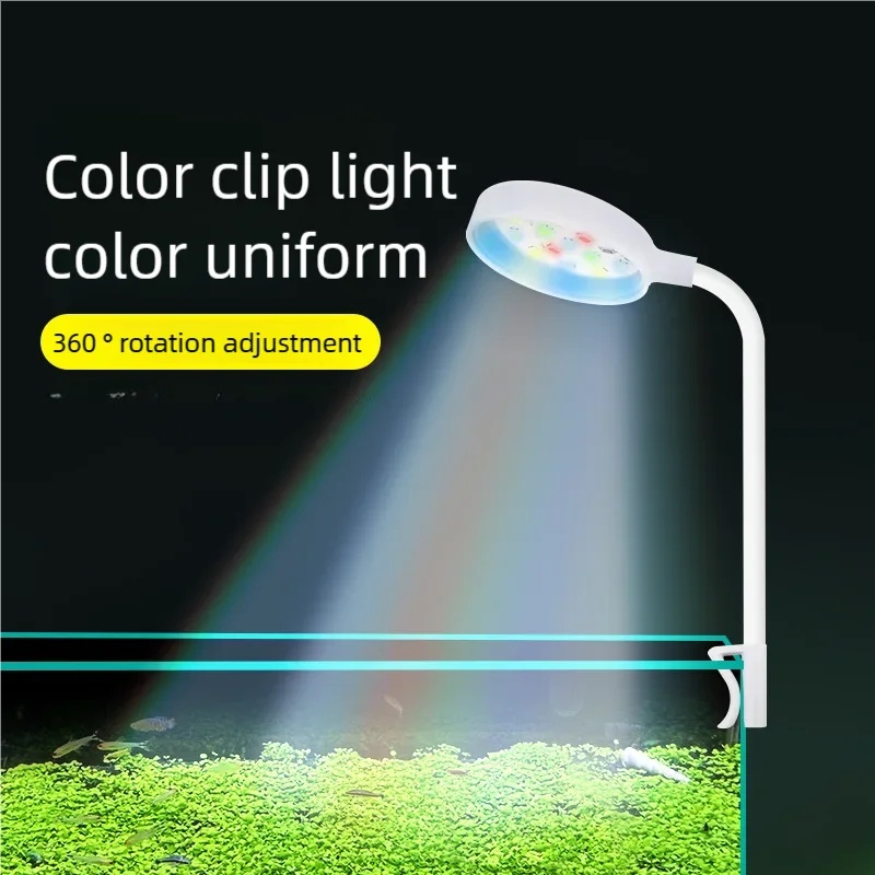 Aquarium Plant Light Spectrum - 3W LED Klipsli Akvaryum Lambası Tam