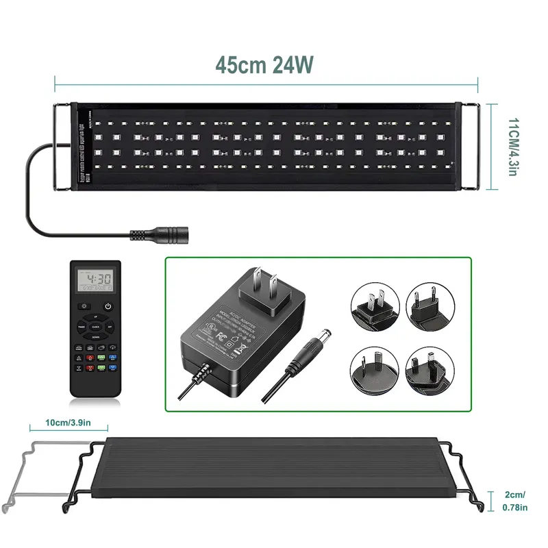 Aquarium Plant Light Spectrum - SIROKA 45cm Profesyonel LED Akvaryum Lambası,